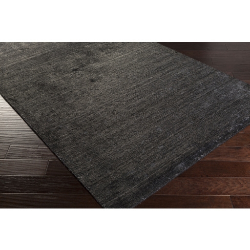 Haize Black Indoor 3'6" x 5'6" Handmade Rug - Image 1