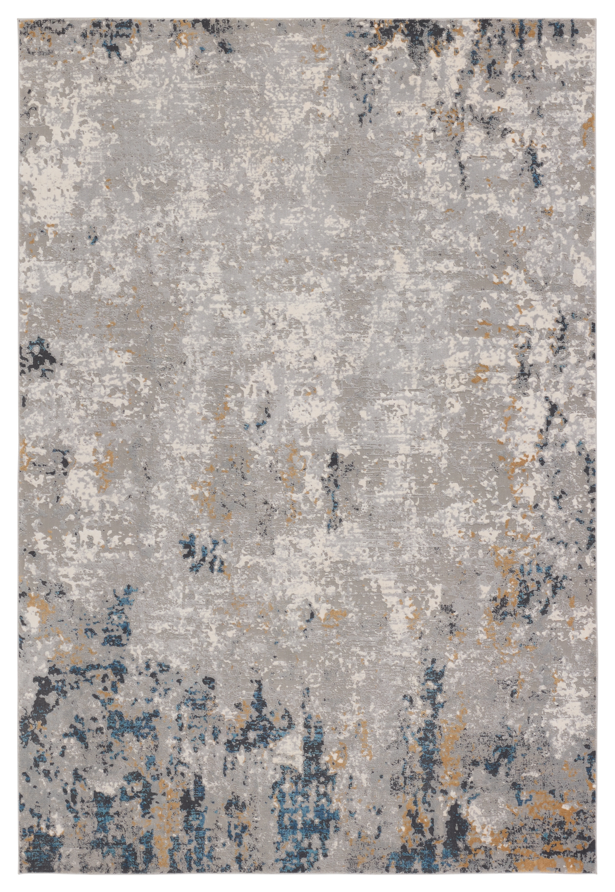 Lancet Abstract Silver/Blue Area Rug (6'X9') - Image 0