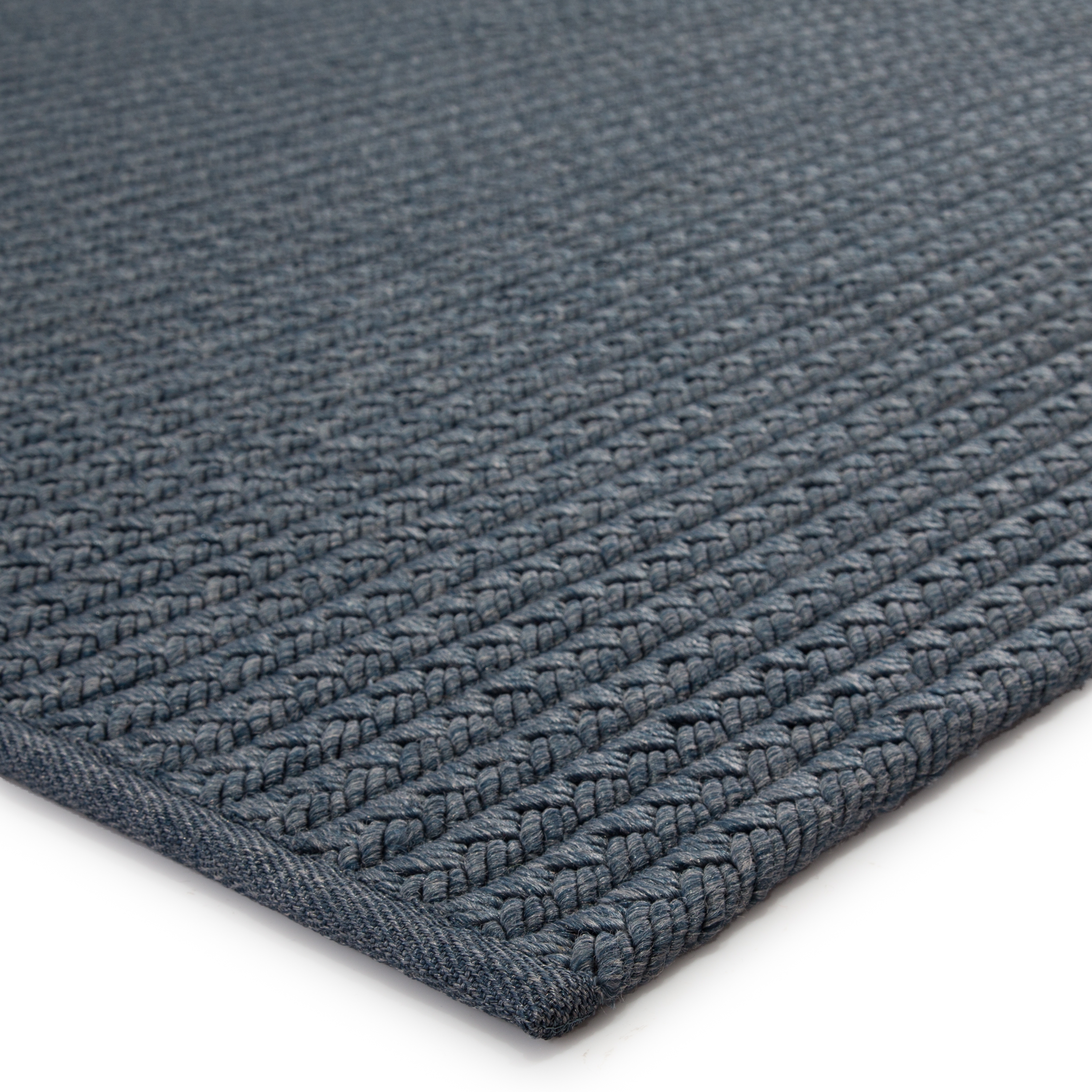 Iver Indoor/ Outdoor Solid Blue/ Gray Area Rug (7'6" X 9'6") - Image 1