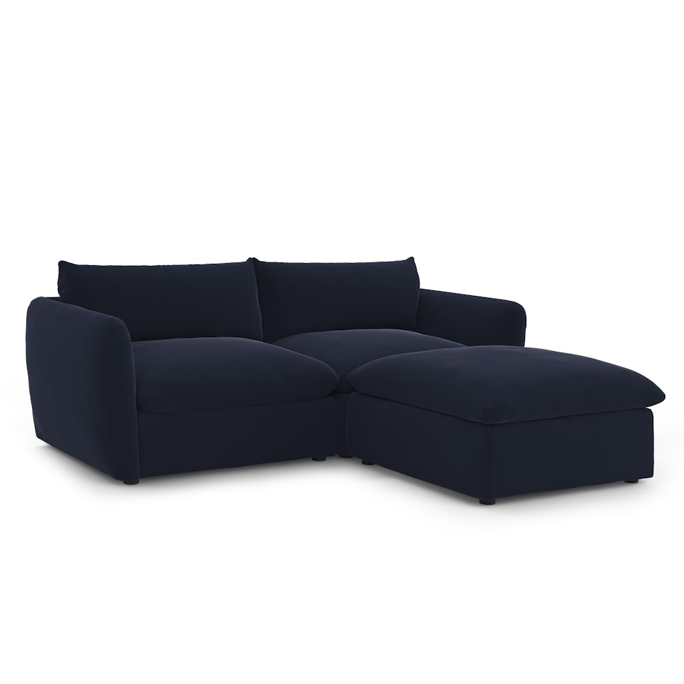 Leigh 92" Velvet Modular Sectional - Hale Ink - Image 0
