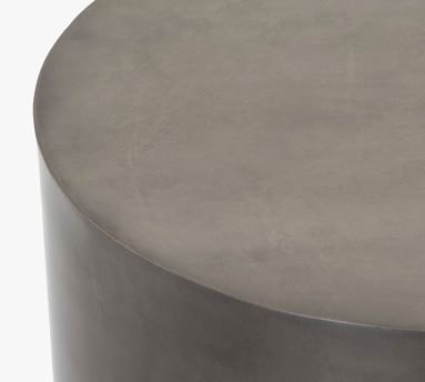 Ferris Round Accent Table, Ombre Antique Pewter - Image 1