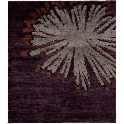 One-of-a-Kind Ancheta Hand-Knotted Tibetan Brown 6' Square Wool Area Rug - Image 0