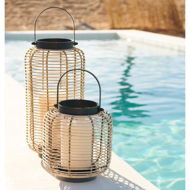 Brigton Rattan Outdoor Lantern 23" - Image 4