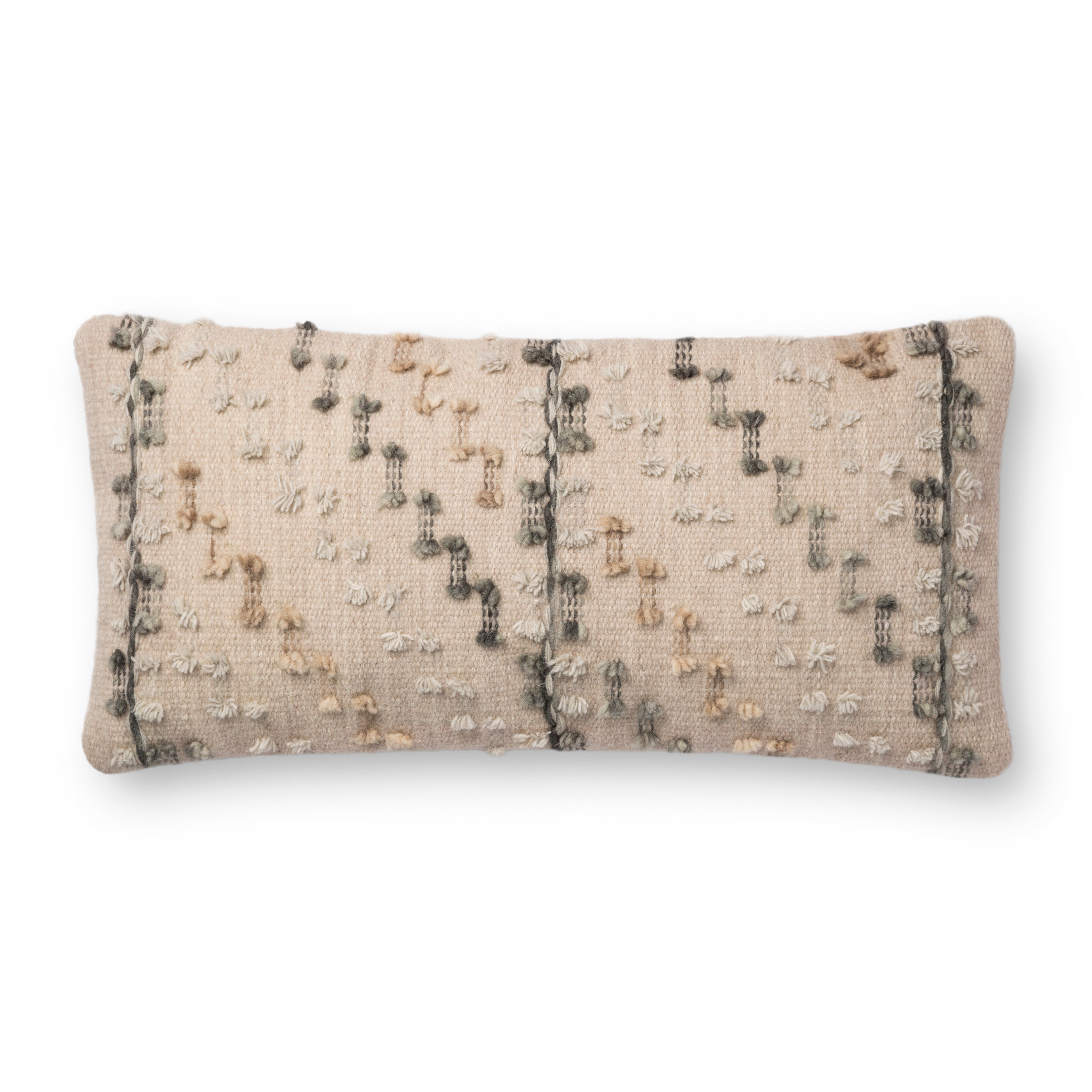 Magnolia Home by Joanna Gaines PILLOWS P1082 GREY / MULTI 12" x 27" Cover Only - Image 1