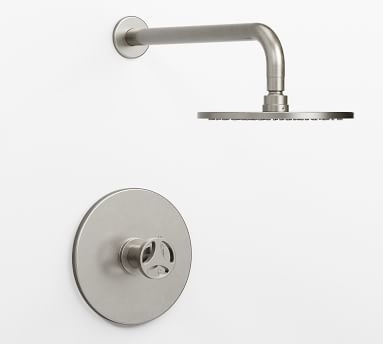 Tilden Pressure Balance Cross-Handle Shower Faucet Set, Matte Black - Image 1