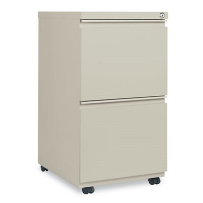 Two-Drawer Metal Pedestal File With Full-Length Pull, 14.96W X 19.29D X 27.75H, Light Gray - Image 0