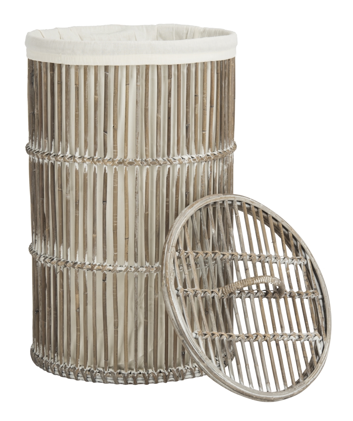 Libby Laundry Basket, Set Of 2 - White / White Washed - Safavieh - Image 5