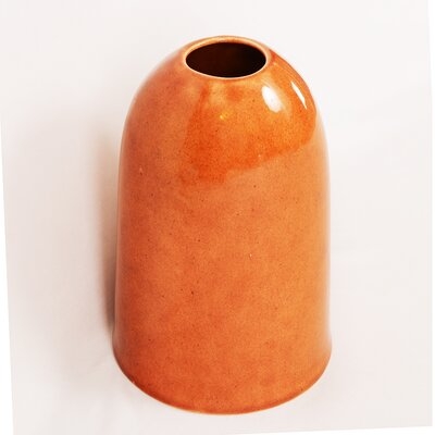 Lento Burnt Orange 8.75" Ceramic Table Vase - Image 0