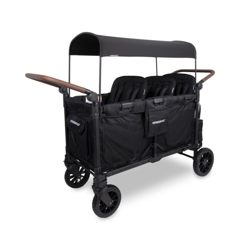 Wonderfold W6 Luxe Pro Jet Black Six Seater Kids Stroller Wagon - Image 3