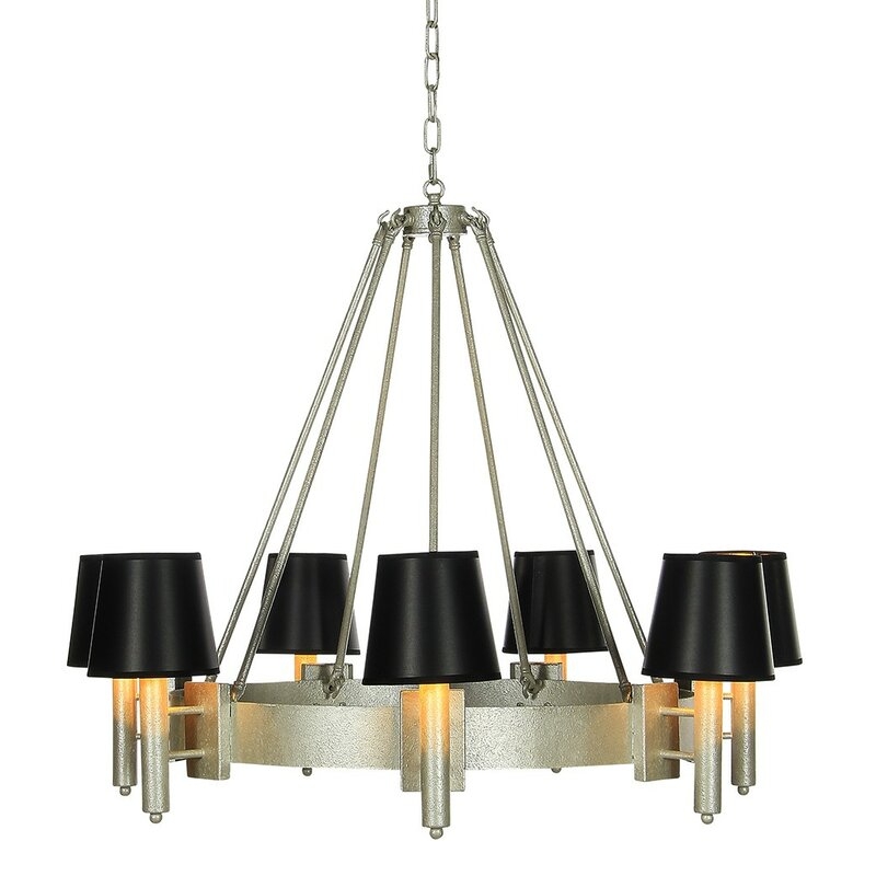 ellahome Hampton 7 - Light Shaded Wagon Wheel Chandelier - Image 0