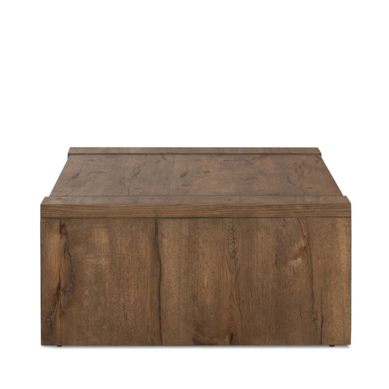 Cleave Brown Oak Wood 60" Rectangular Coffee Table - Image 2