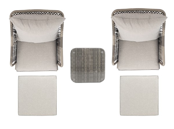 Indoor-Outdoor Narda 5 Pc Lounger Set - Grey/Grey - Safavieh - Image 6