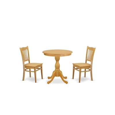 Federalsburg 3-Pc Dining Set - 2 Dining Chairs And 1 Wooden Dining Table - Image 0