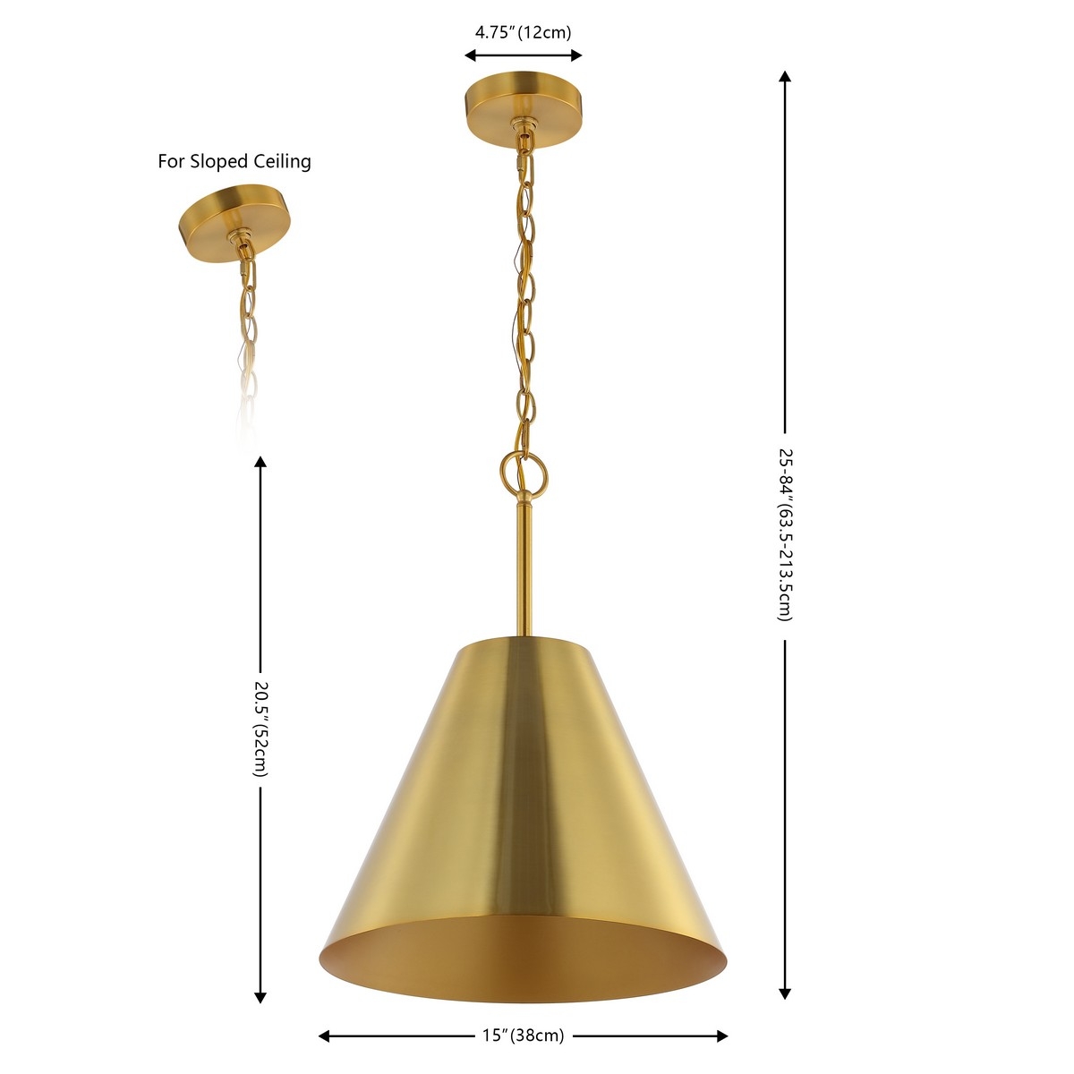 Jenner 15" Pendant - Brass - Safavieh - Image 5