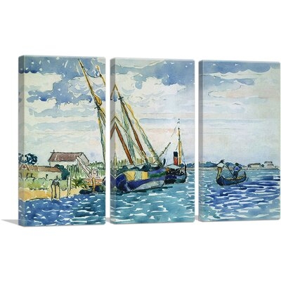 ARTCANVAS Marine Scene - Boats Near Venice 1903 Canvas Art Print By Henri Edmond Cross3_Rectangle - Image 0