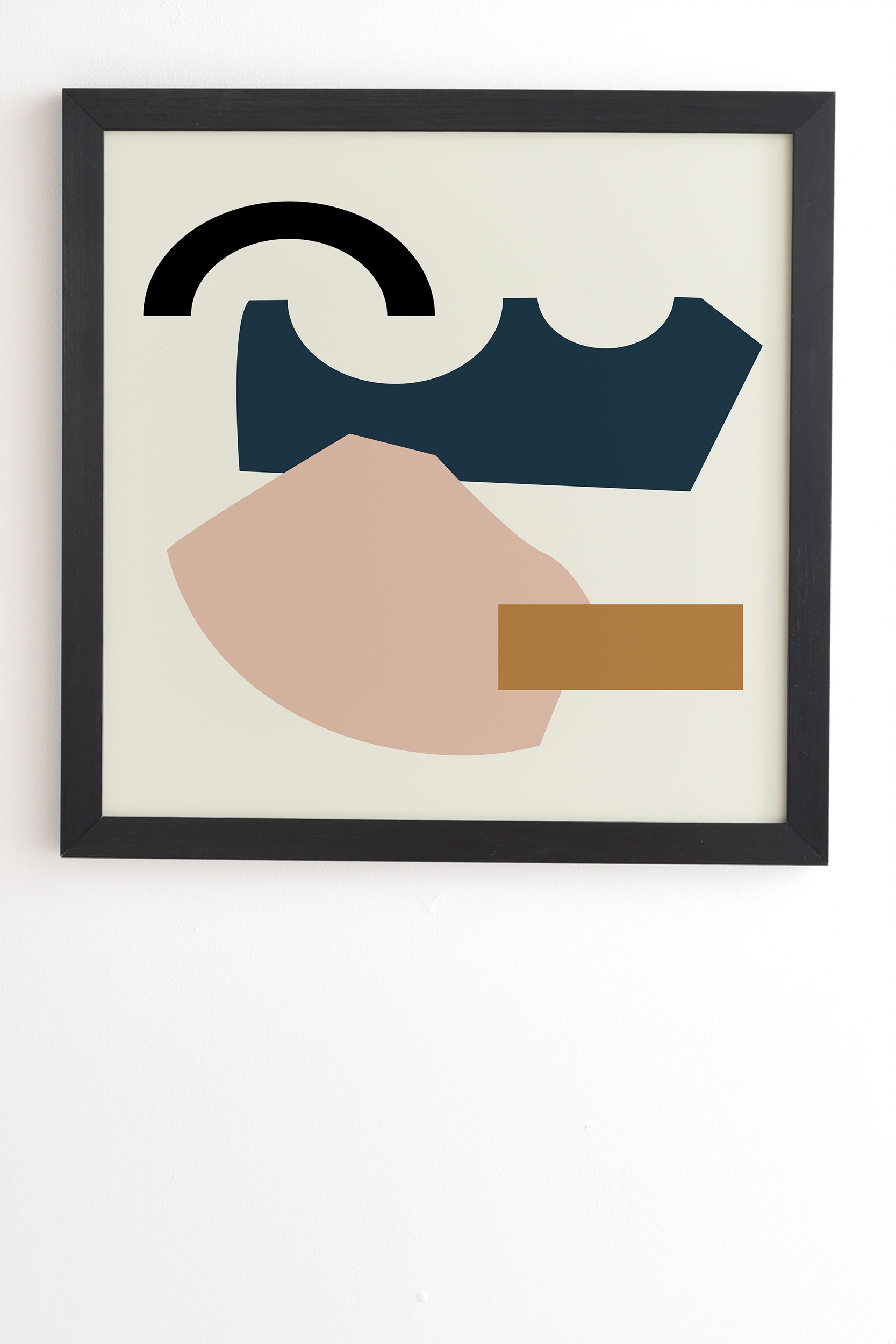 Shape Study 29 by mpgmb - Framed Wall Art Basic Black 19" x 22.4" - Image 1