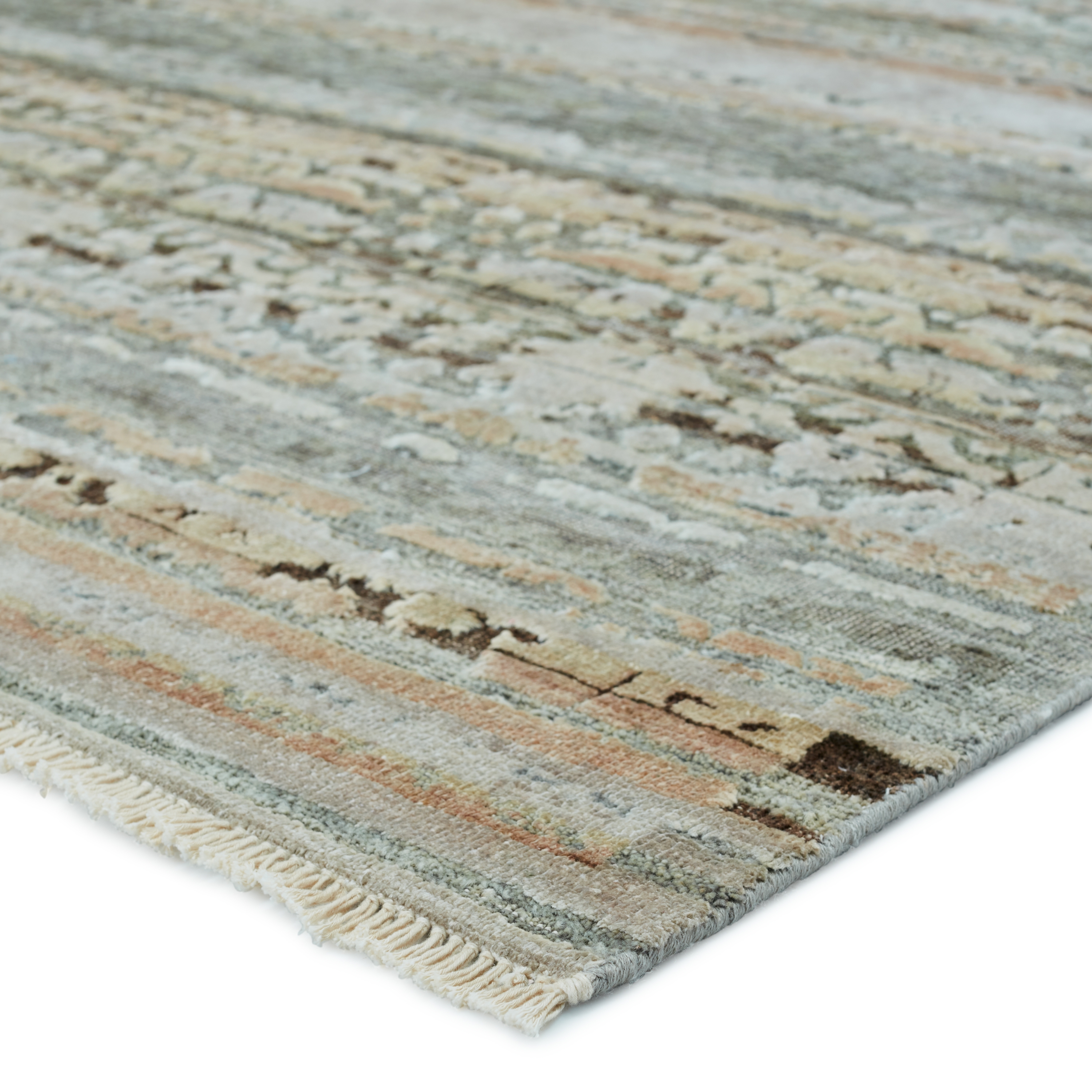 Designer Edit Lissom Hand-Knotted Trellis Tan/ Gray Area Rug (8'X10') - Image 1