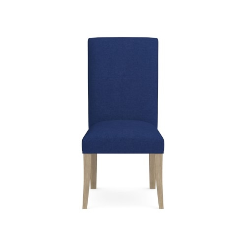 Belvedere Side Chair, Standard, Perennials Performance Canvas, Denim, Heritage Grey - Image 0