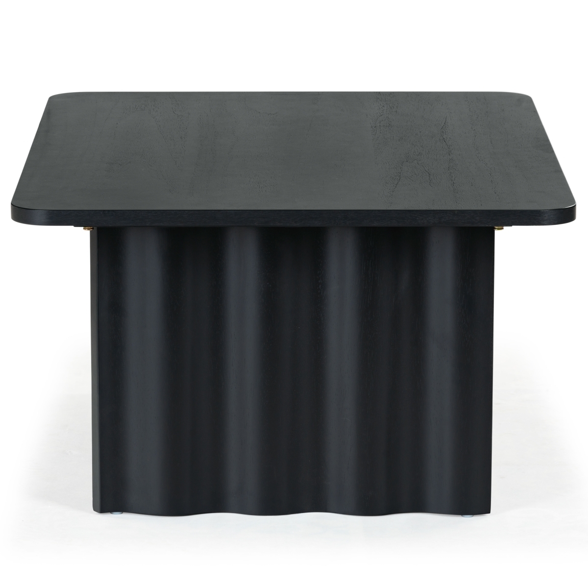Yurina Rectangle Wood Coffee Table - Black - Image 6