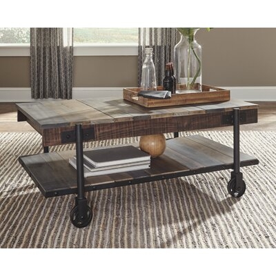 Ardrie Wheel Coffee Table with Storage - Image 0