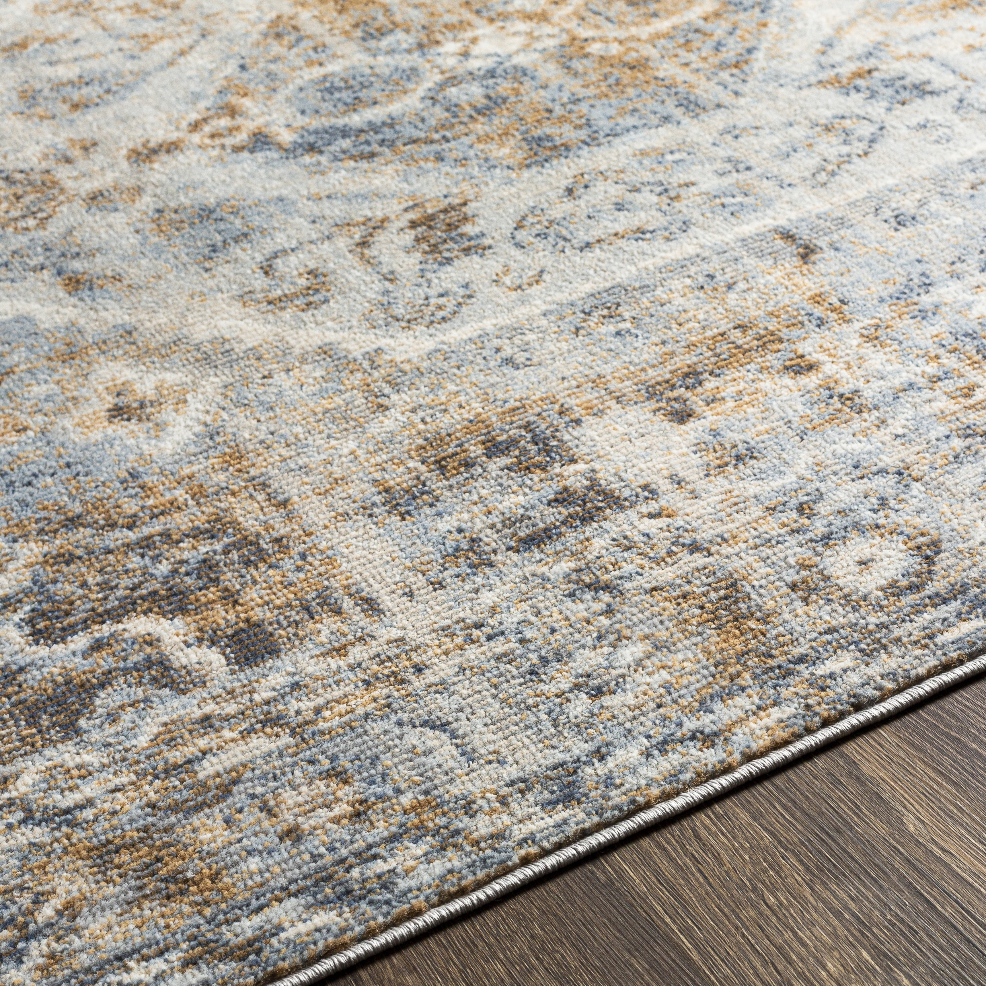 Bilbao Rug, Denim & Mustard, 7'10" x 10' - Image 2