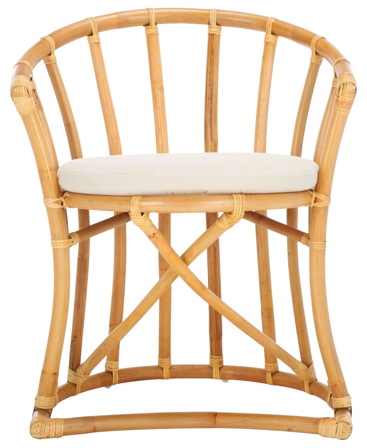 Bates Accent Chair - White / Natural - Safavieh - Image 0