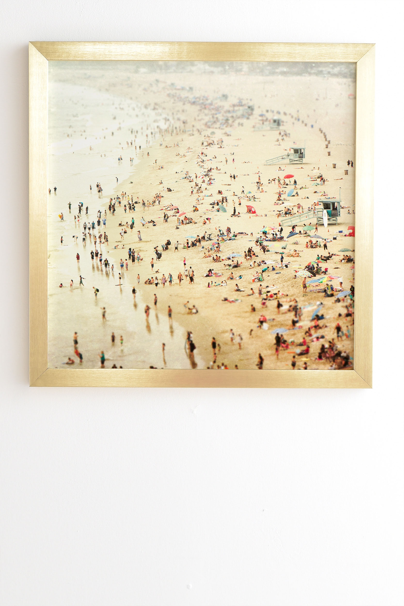 In The Crowd by Bree Madden - Framed Wall Art Basic Gold 30" x 30" - Image 1