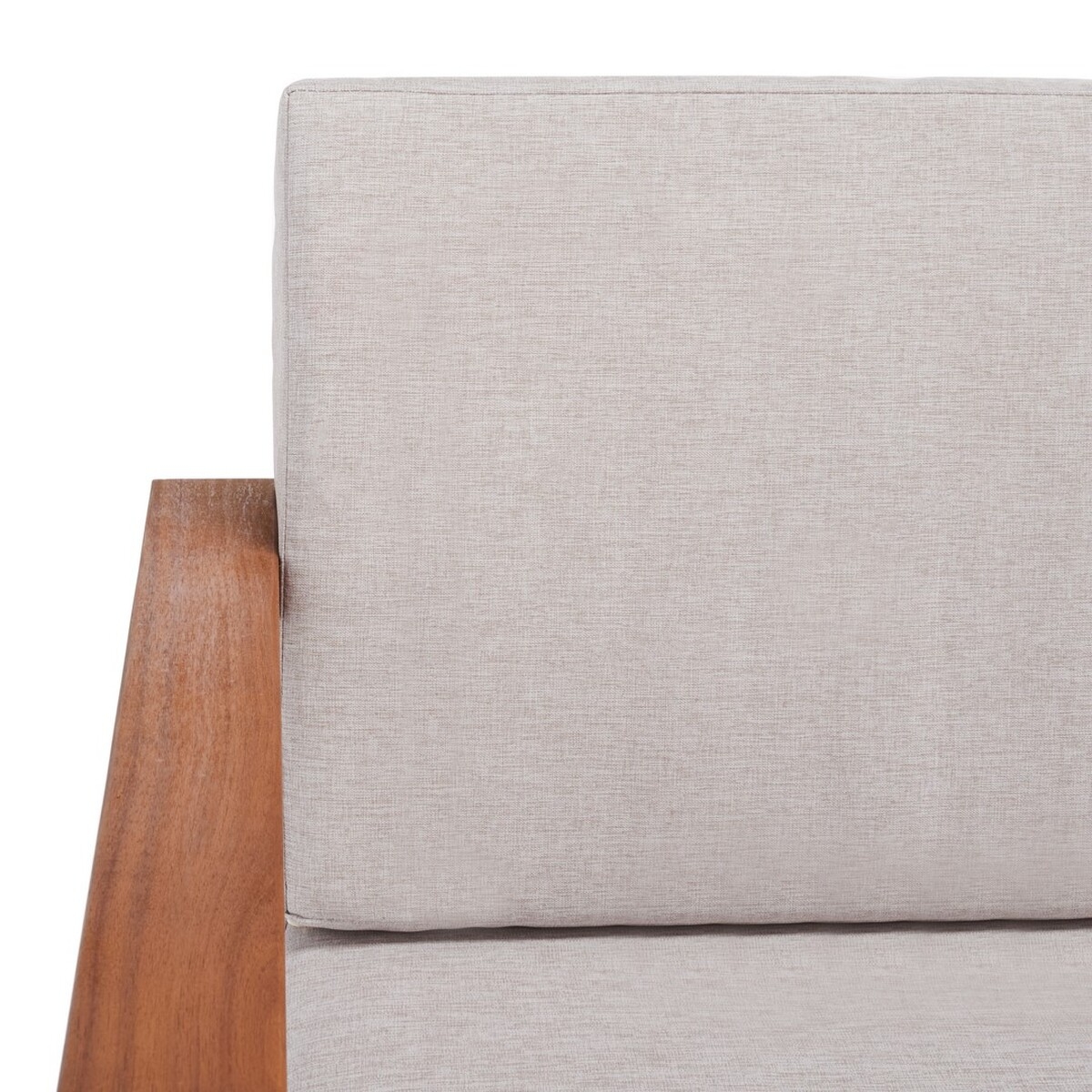 Emiko Outdoor Bench - Natural/Light Grey - Safavieh - Image 2