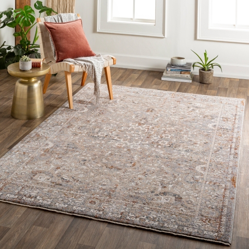 Arya Beige Indoor 3'3" x 8' Machine Woven Rug - Image 1