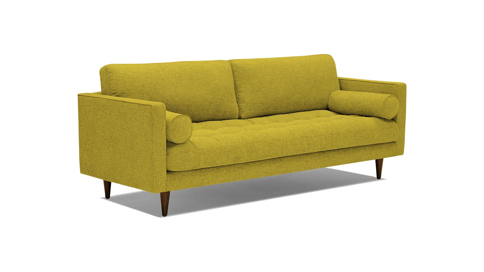 Yellow Briar Mid Century Modern Sofa - Bloke Goldenrod - Mocha - Image 1