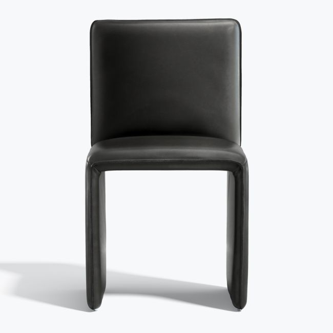 Venn Black Leather Side Chair - Image 0
