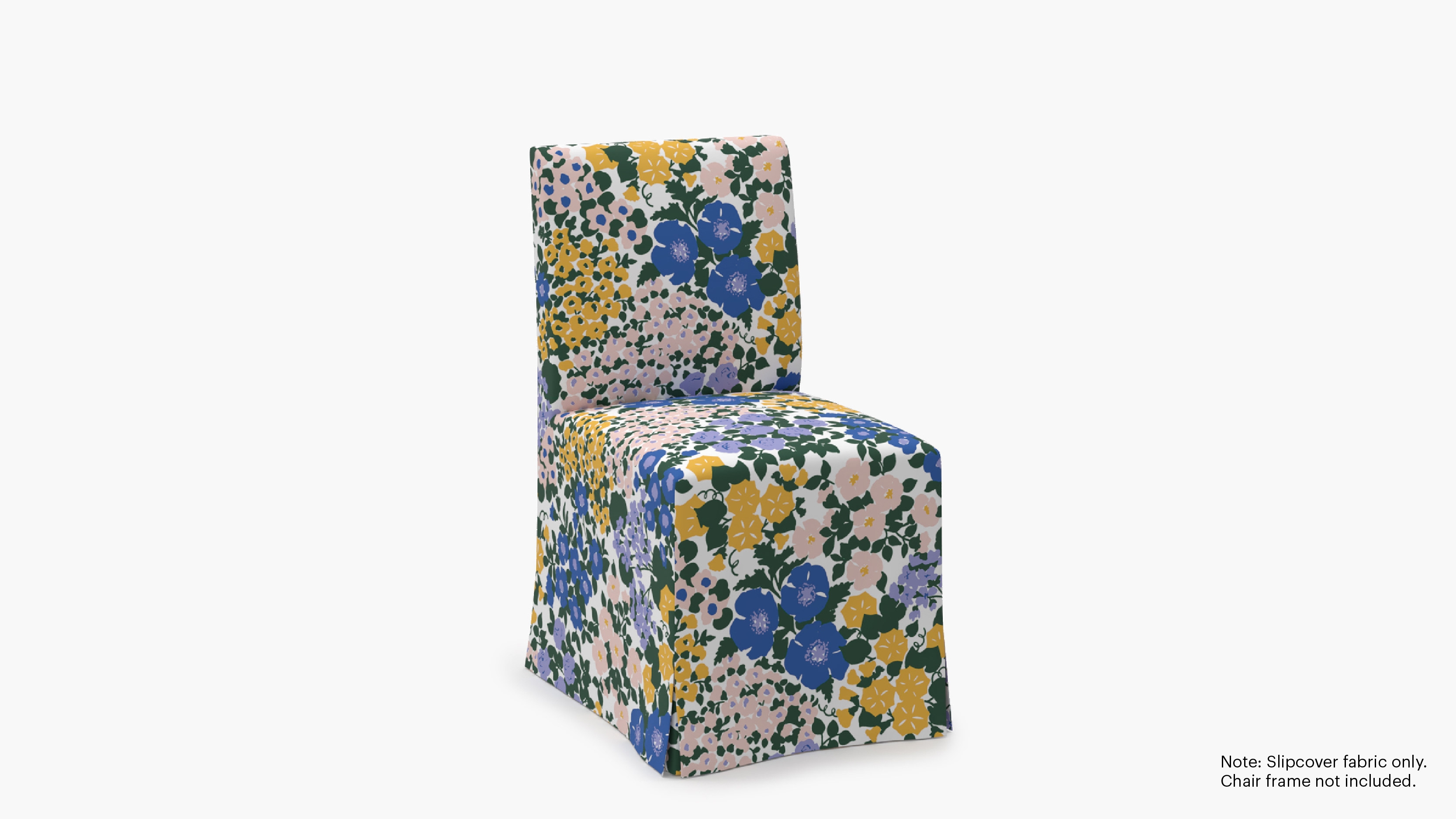 Slipcovered Signature Dining Chair - Cover Only, Lavender Million Flowers - Image 1