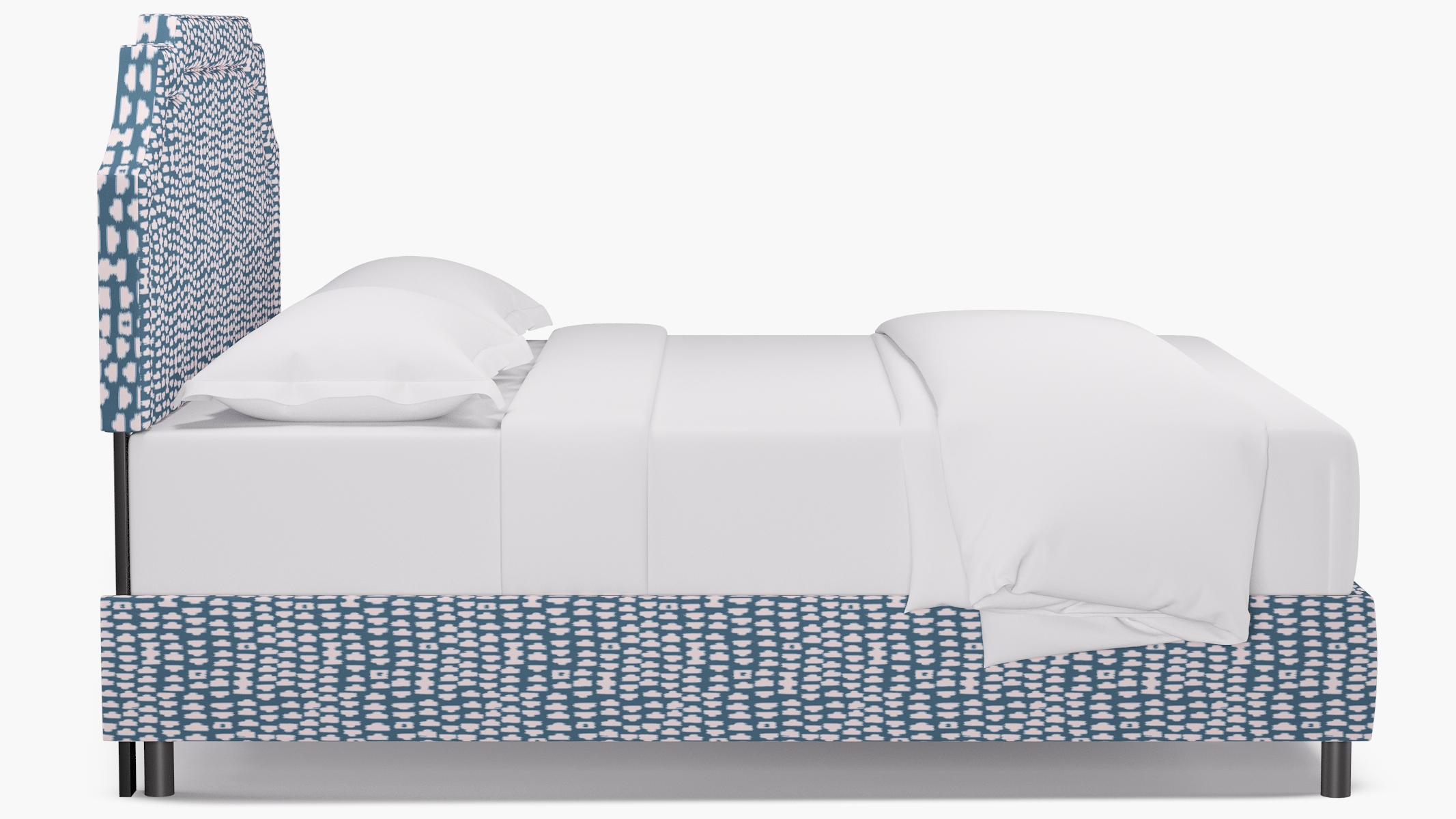 Art Deco Bed, Dusty Blue Odalisque, King - Image 2