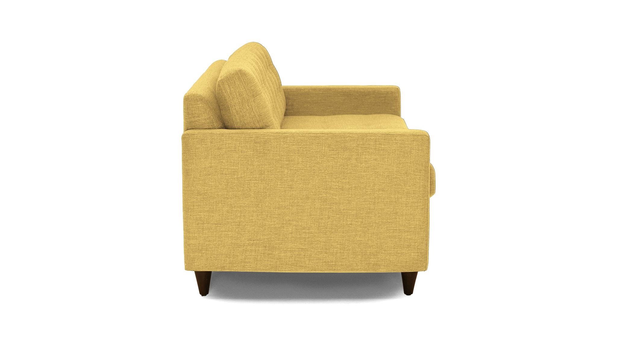 Yellow Eliot Mid Century Modern Sleeper Sofa - Bentley Daisey - Mocha - Foam - Image 2