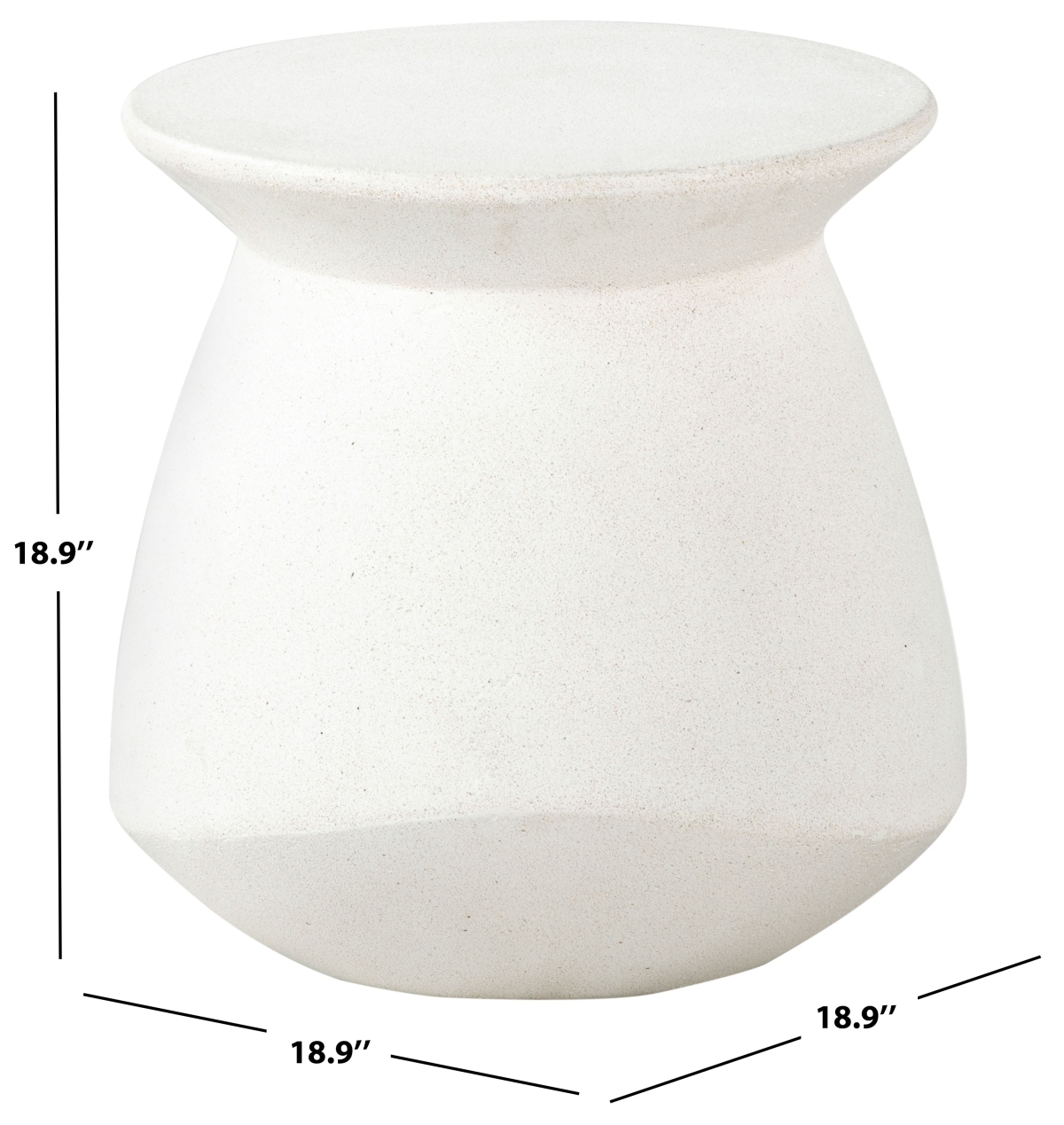 Flanagan Round Accent Table - Ivory - Image 3