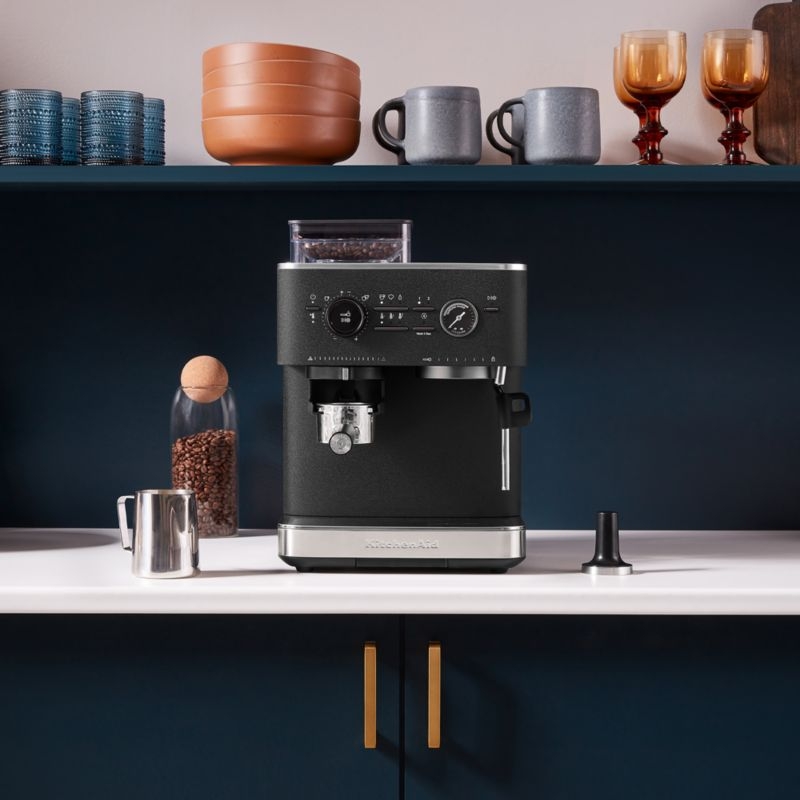 KitchenAid ® Semi-Automatic Espresso Machine in Cast Iron Black - Image 2