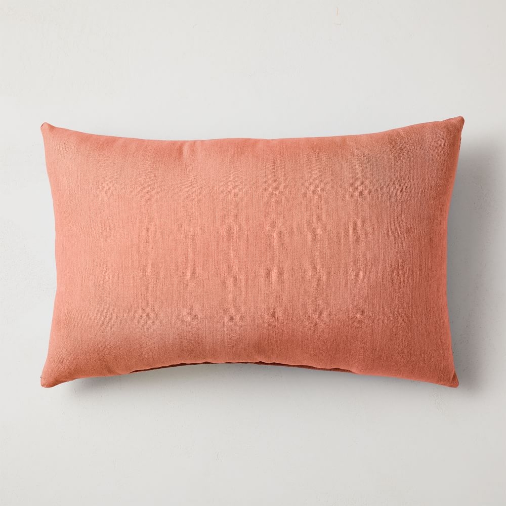 Sunbrella Indoor/Outdoor Cast Pillow, 16"x24", Coral - Image 0