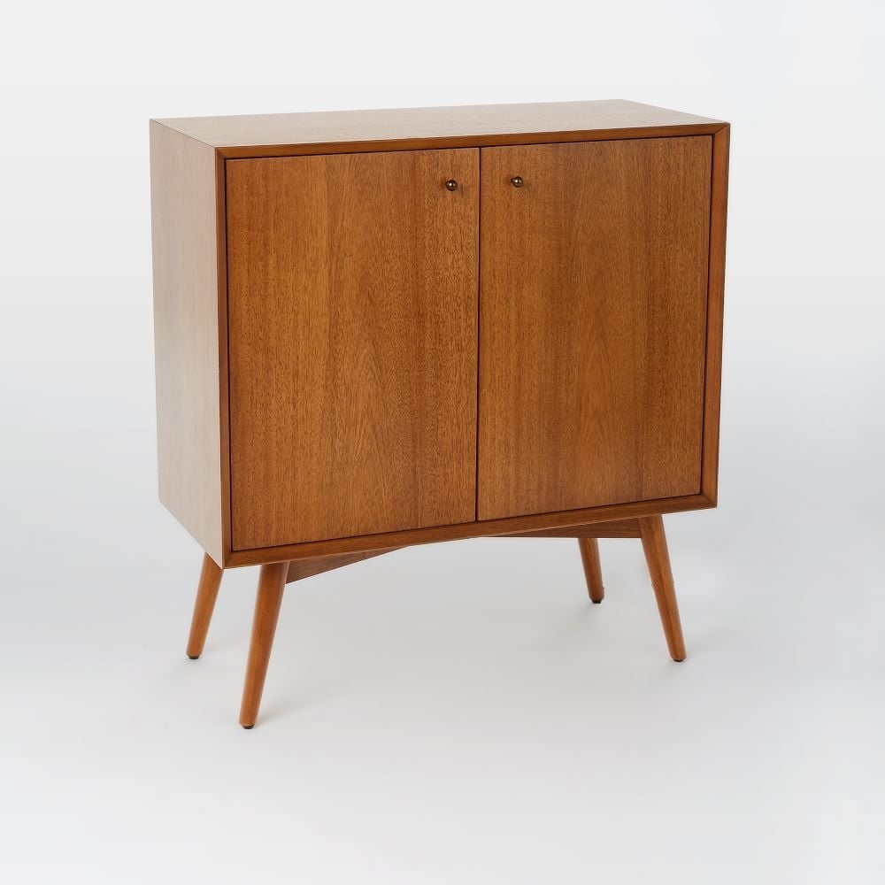Mid-Century 28" Small Cabinet, Acorn - Image 0