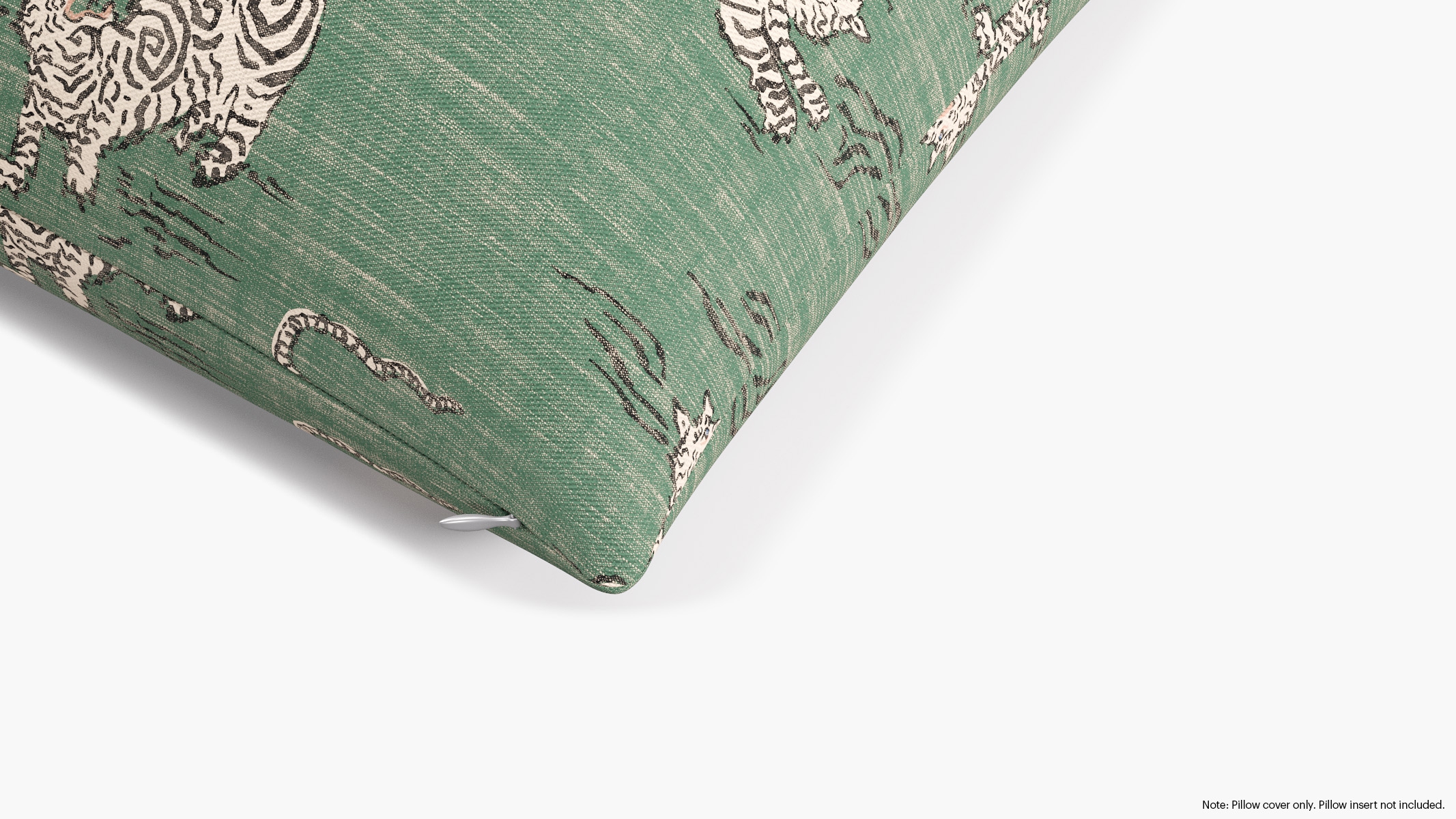 Throw Pillow Cover 22", Emerald Tigresse, 22" x 22" - Image 1