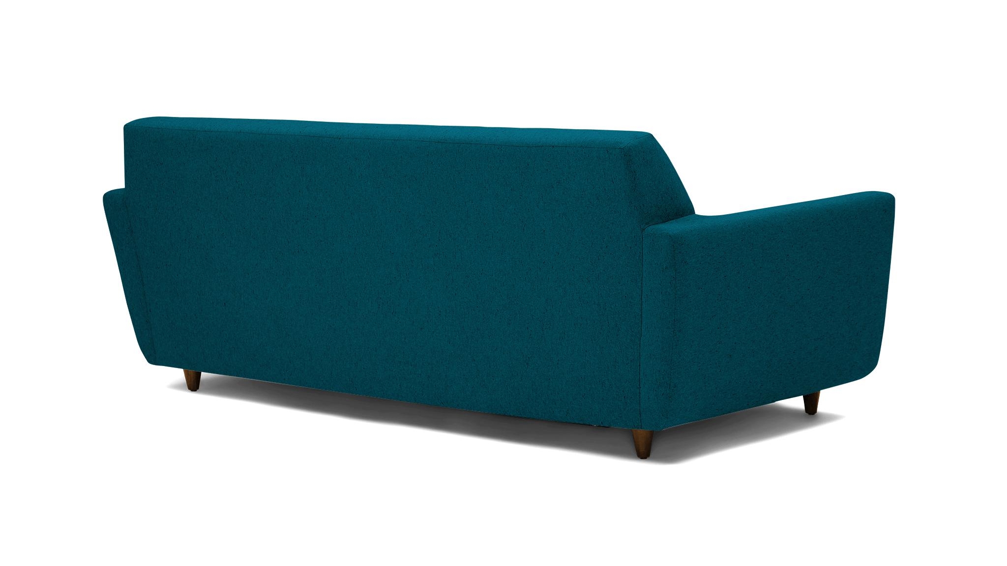 Blue Hughes Mid Century Modern Sleeper Sofa - Key Largo Zenith Teal - Mocha - Image 3