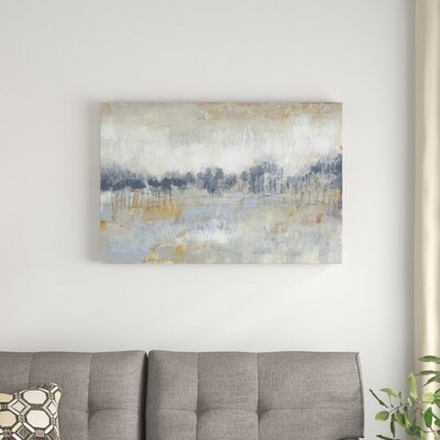 Cool Grey Horizon II by Jennifer Goldberger Painting Print on Canvas - Image 0