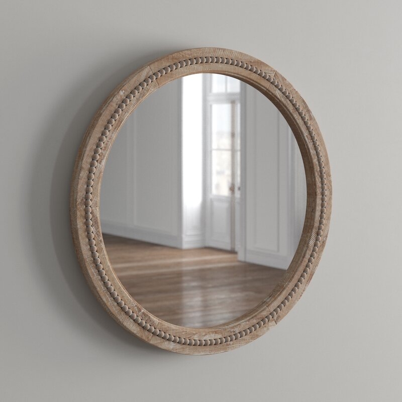Elle Round Wood Accent Mirror 36" - Image 7