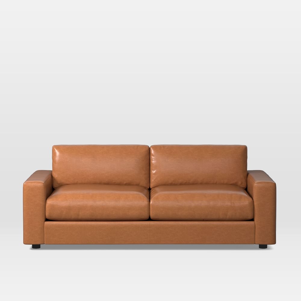 Urban 73" Sofa, Poly Fill, Saddle Leather, Nut - Image 0