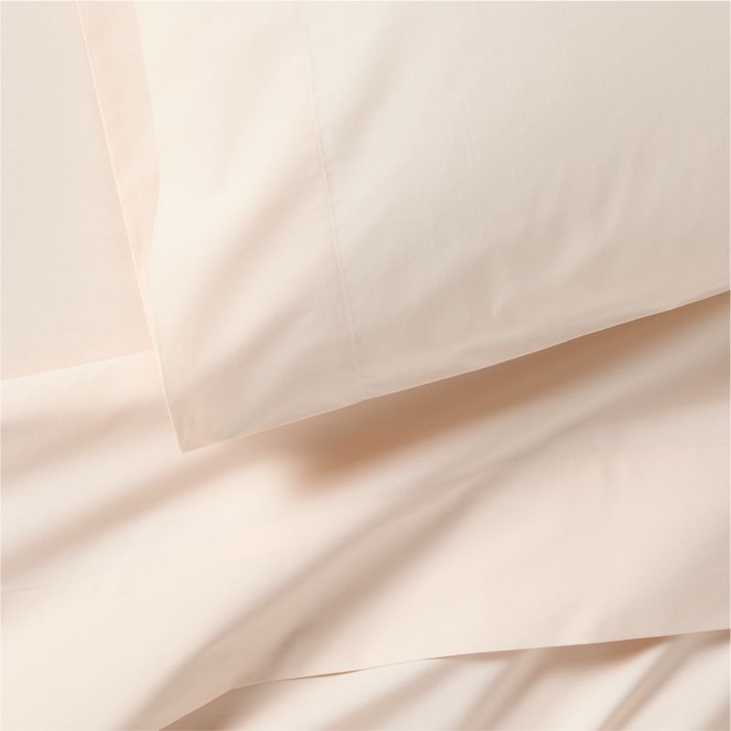 Everyday Snuggle Brushed Cotton Percale Pink Tint Kids Full Sheet Set - Image 2
