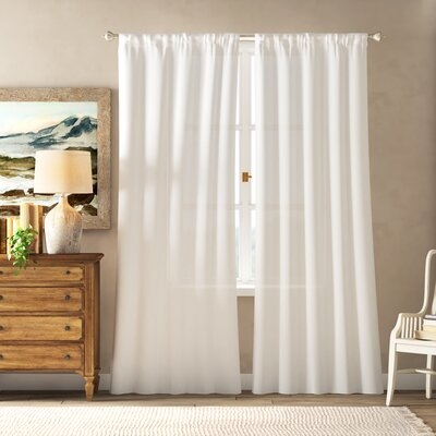 Birdsall Solid Color Room Darkening Thermal Rod Pocket Curtain Panels - Image 0