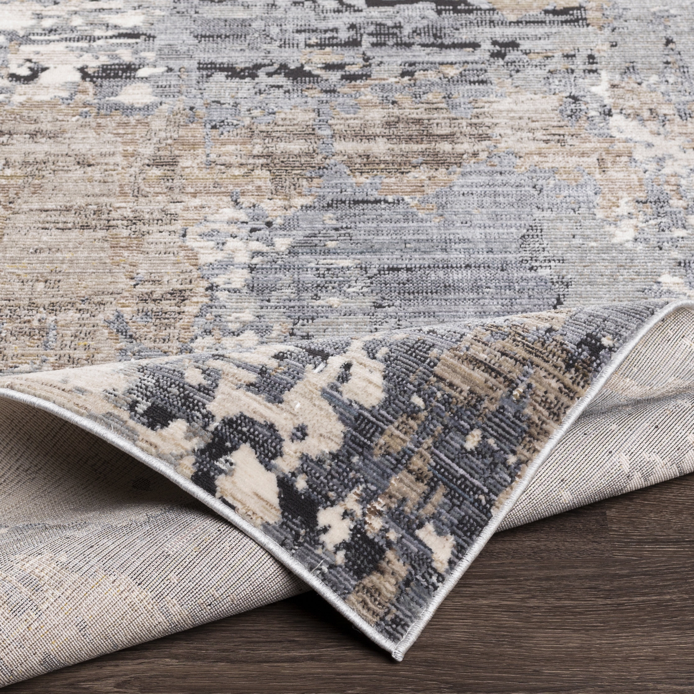 Valour Gray Indoor 2'11" x 4'11" Machine Woven Rug - Image 3