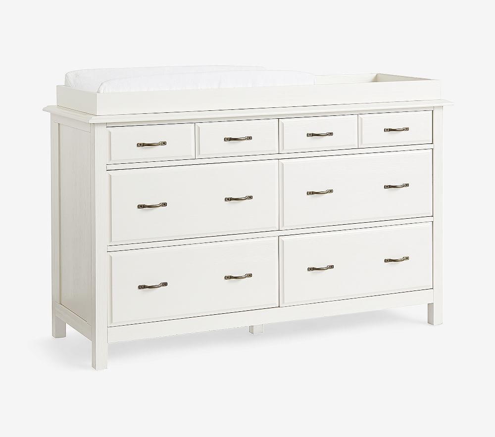 Rory Extra-Wide Dresser & Topper Set, Montauk White - Image 0