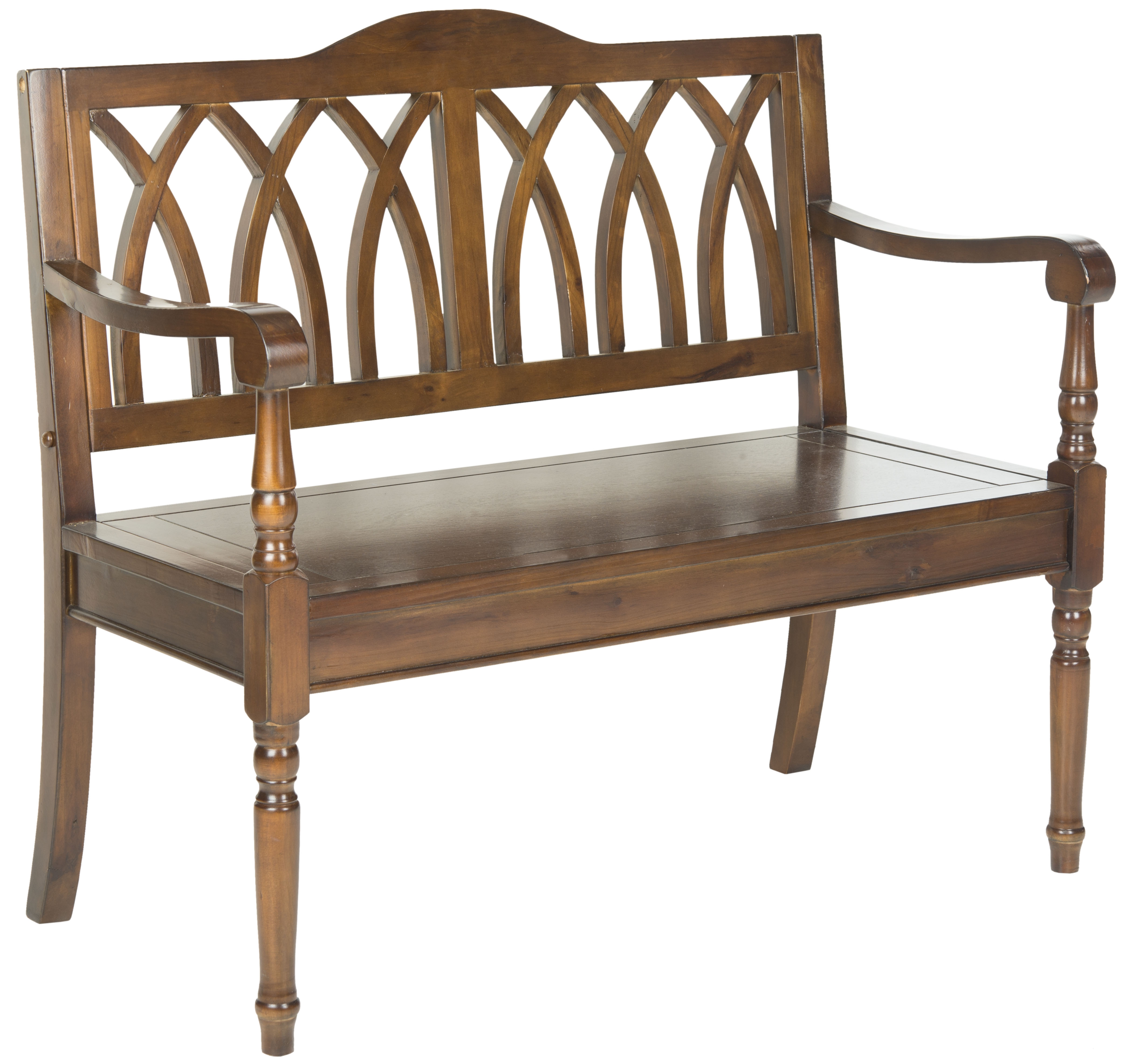 Benjamin Bench - Dark Teak - Safavieh - Image 1
