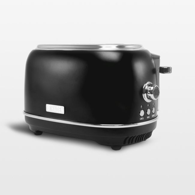 HADEN Heritage Black and Chrome 2-Slice Toaster - Image 0