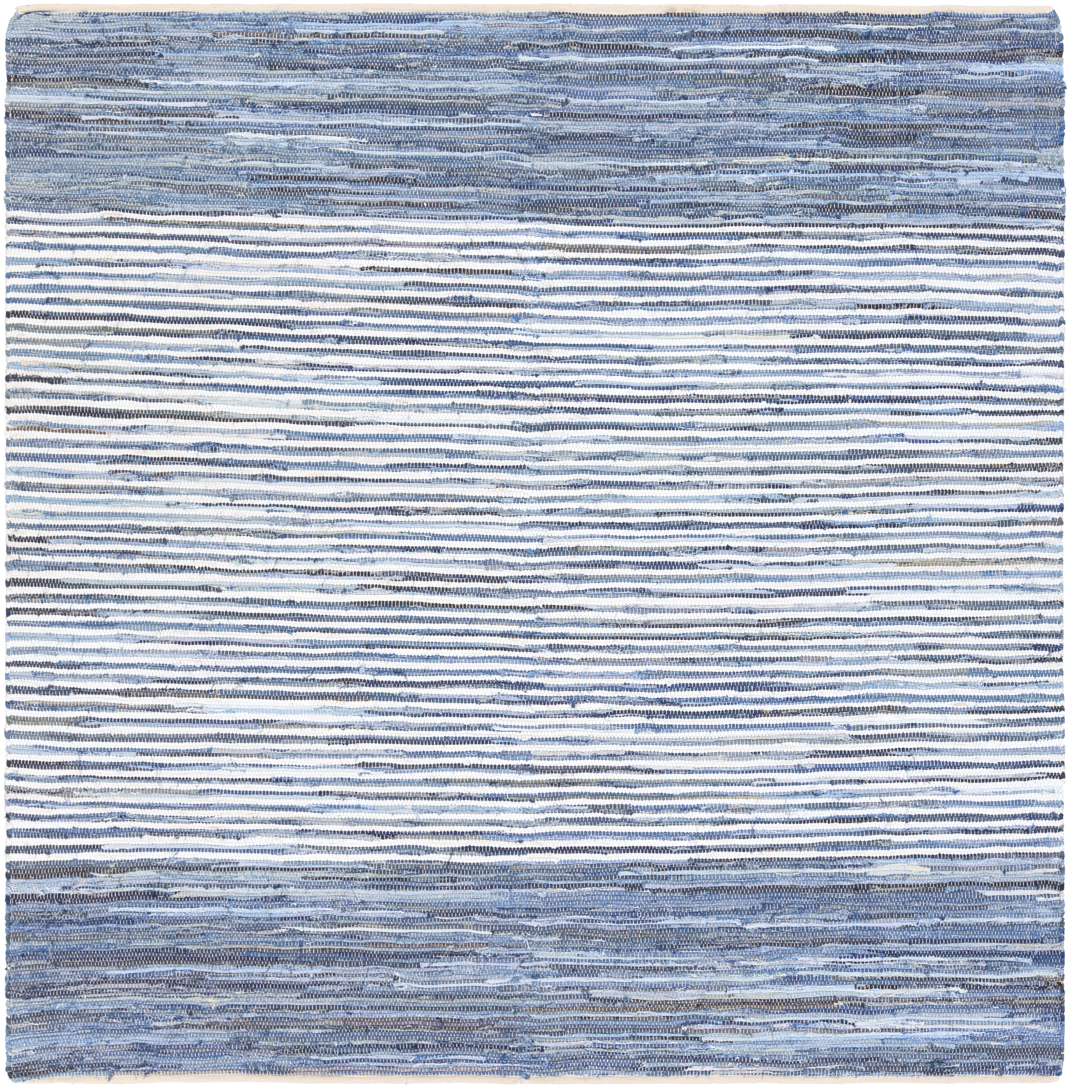 Livabliss Denim Blue Indoor 8' x 8' Handmade Rug - Image 0